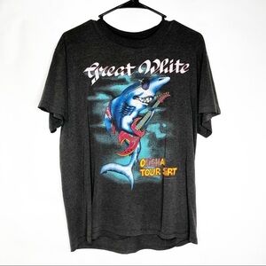 Vintage 80s Great White Bite Back Tour T-Shirt 1987